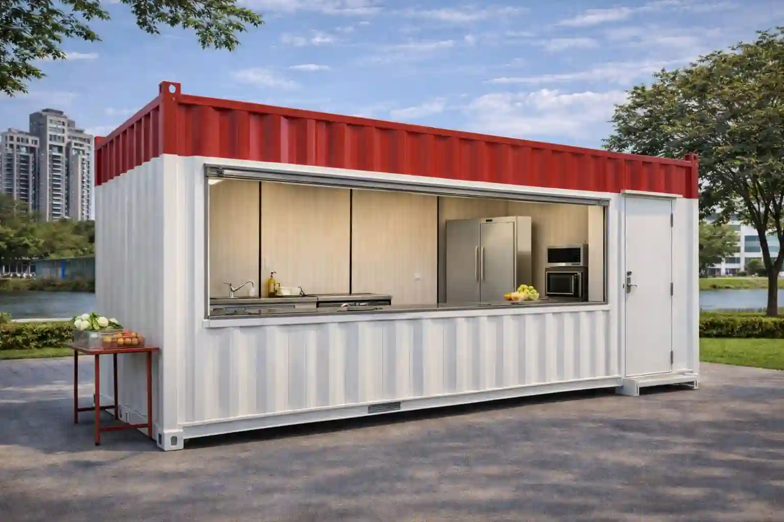 Portable Kitchen Cabin manufactured by Al Misbah Portable Cabin in Rourkela, Odisha