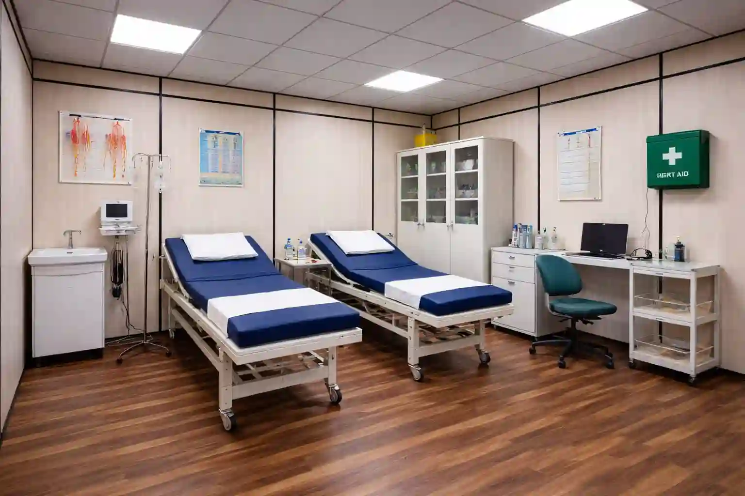 Medical / First Aid Cabin manufactured by Al Misbah Portable Cabin in Rourkela, Odisha